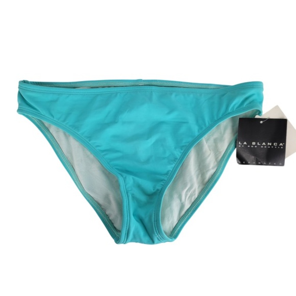 La Blanca By Rod Beattie Teal Blue Bikini Bottoms‎ Swimsuit  Size 8